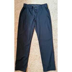 Under Armour Mens‎ Golf Pants Black Straight Leg Flat Front Size 32x30